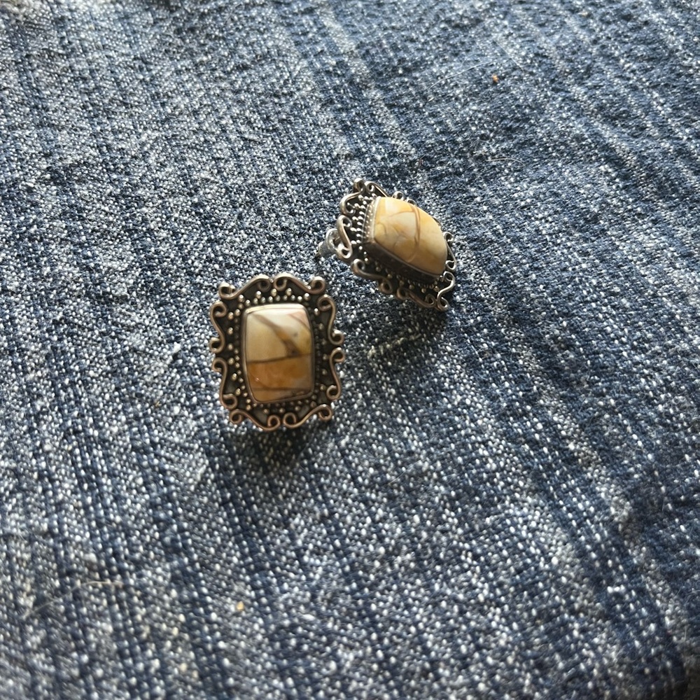 Yellow Turquoise Earrings
